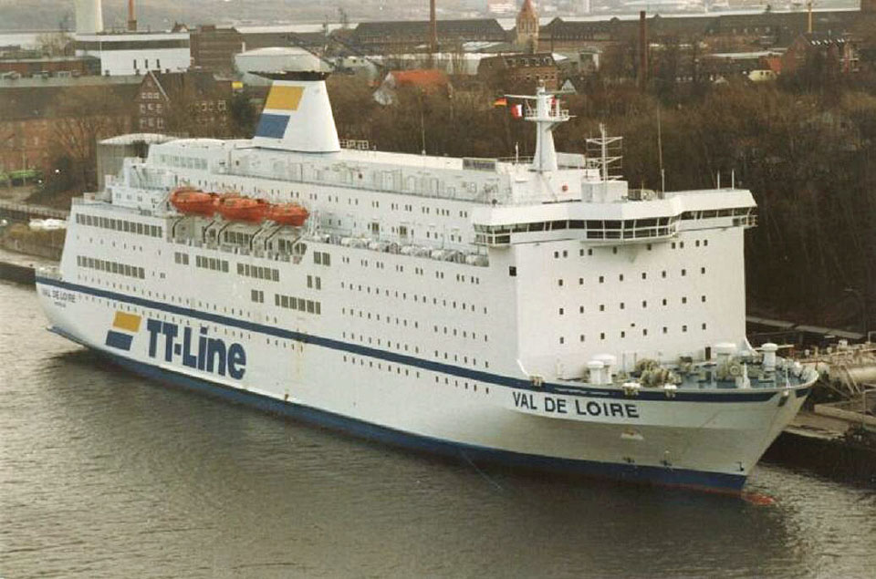 Ferry Nils Holgersson de TT-Line, peu avant sa livraison à Brittany Ferries
