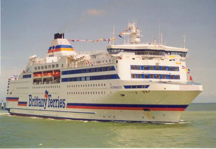 Traversée inaugurale du ferry Normandie.
