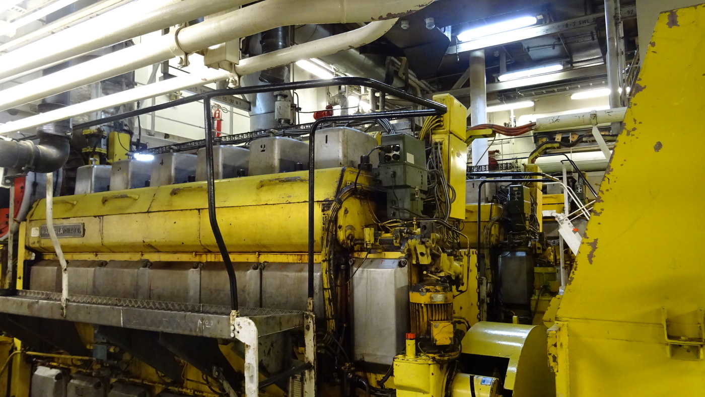 Moteurs principaux du ferry Normandie de Brittany Ferries.