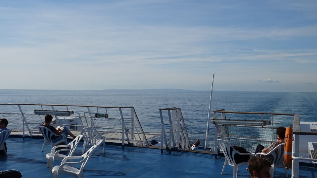 Plage arrière du ferry Normandie de Brittany Ferries.