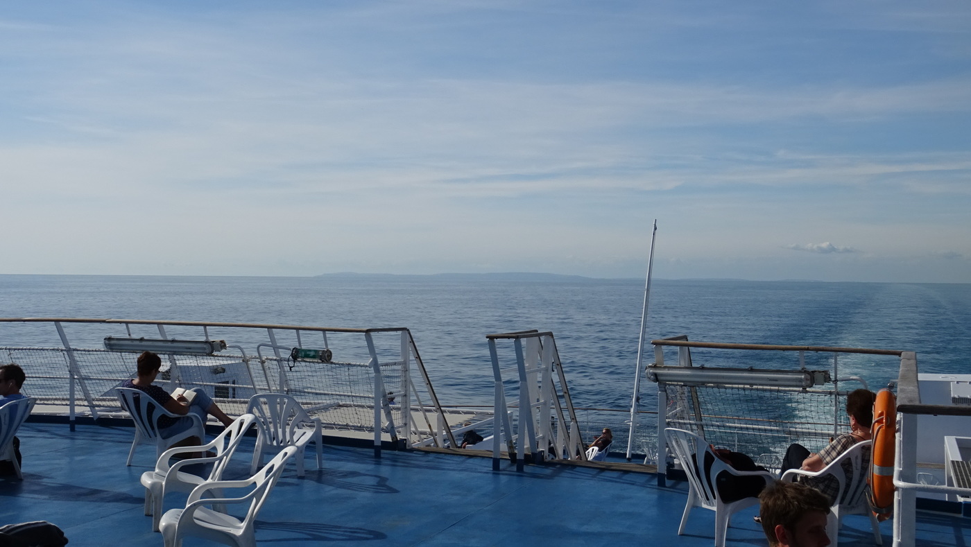 Plage arrière du ferry Normandie de Brittany Ferries.