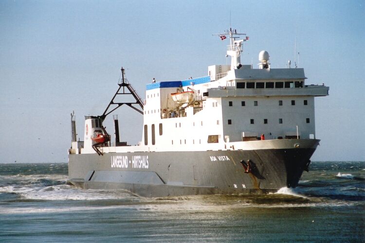 Le ferry Boa Vista arrive dans le port danois d'Hirtshals
