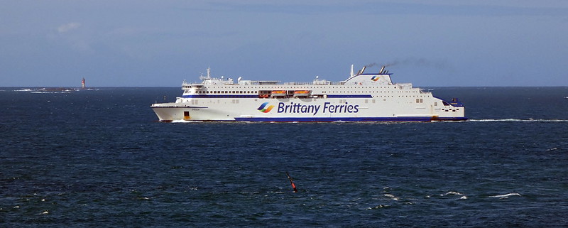 Le M/V Galicia croise au large du Conquet, alors qu'il navigue en direction de Bilbao.